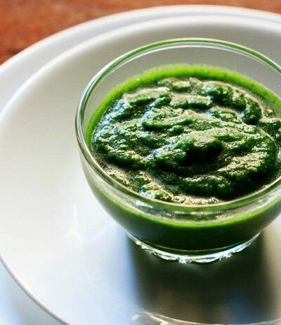 Green chutney with mint and coriander